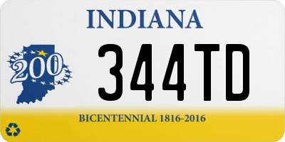 IN license plate 344TD