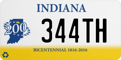 IN license plate 344TH