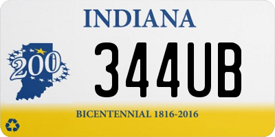 IN license plate 344UB