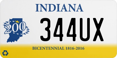 IN license plate 344UX