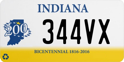 IN license plate 344VX