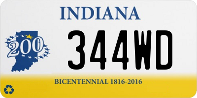 IN license plate 344WD