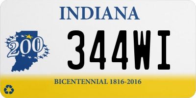 IN license plate 344WI