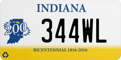 IN license plate 344WL