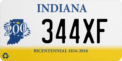 IN license plate 344XF