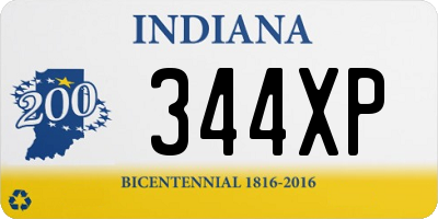 IN license plate 344XP