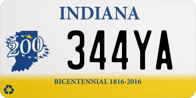 IN license plate 344YA