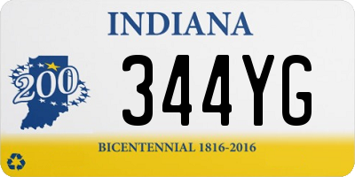 IN license plate 344YG