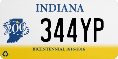 IN license plate 344YP