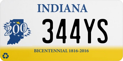 IN license plate 344YS