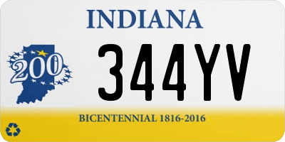 IN license plate 344YV