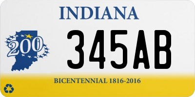 IN license plate 345AB