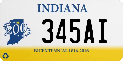 IN license plate 345AI