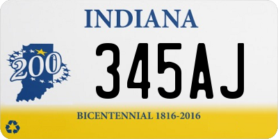 IN license plate 345AJ