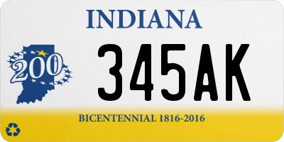 IN license plate 345AK