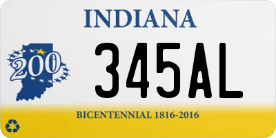 IN license plate 345AL