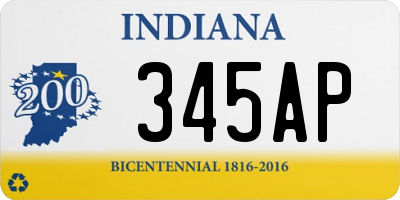 IN license plate 345AP