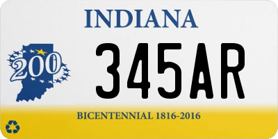 IN license plate 345AR