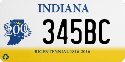 IN license plate 345BC