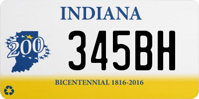 IN license plate 345BH