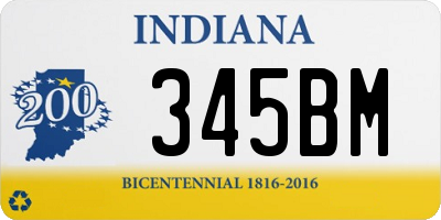 IN license plate 345BM