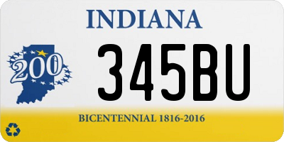 IN license plate 345BU