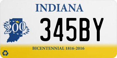 IN license plate 345BY