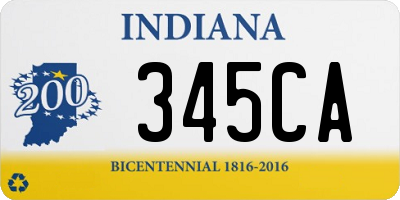 IN license plate 345CA