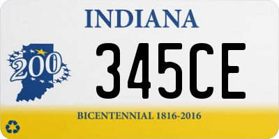 IN license plate 345CE