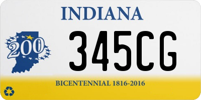 IN license plate 345CG