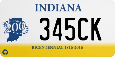 IN license plate 345CK