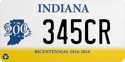 IN license plate 345CR