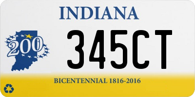 IN license plate 345CT