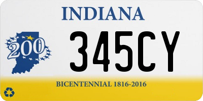 IN license plate 345CY