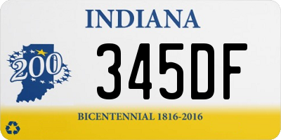 IN license plate 345DF