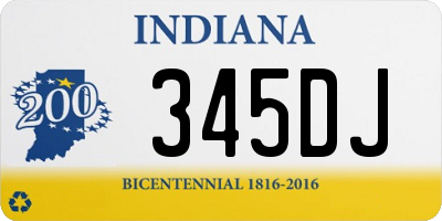 IN license plate 345DJ