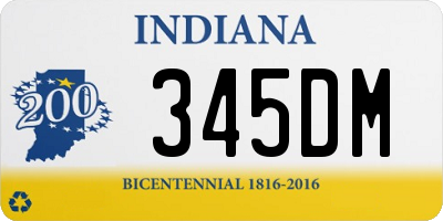 IN license plate 345DM