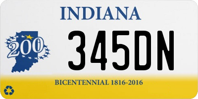 IN license plate 345DN