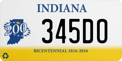 IN license plate 345DO