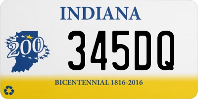 IN license plate 345DQ