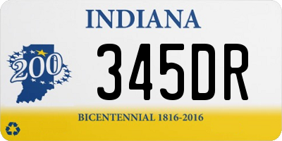 IN license plate 345DR