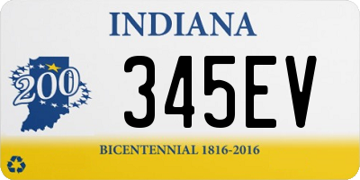 IN license plate 345EV