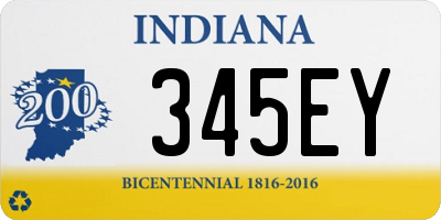 IN license plate 345EY