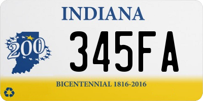 IN license plate 345FA