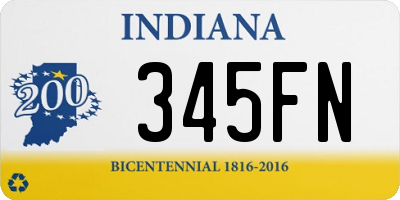 IN license plate 345FN