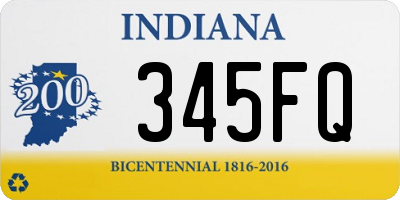 IN license plate 345FQ