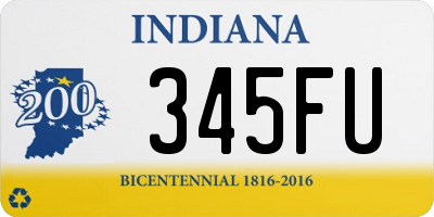 IN license plate 345FU