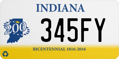 IN license plate 345FY