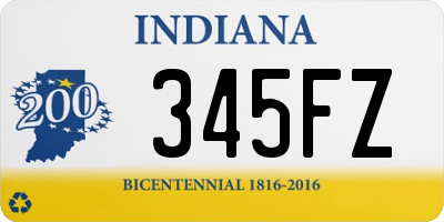 IN license plate 345FZ