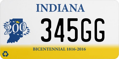 IN license plate 345GG